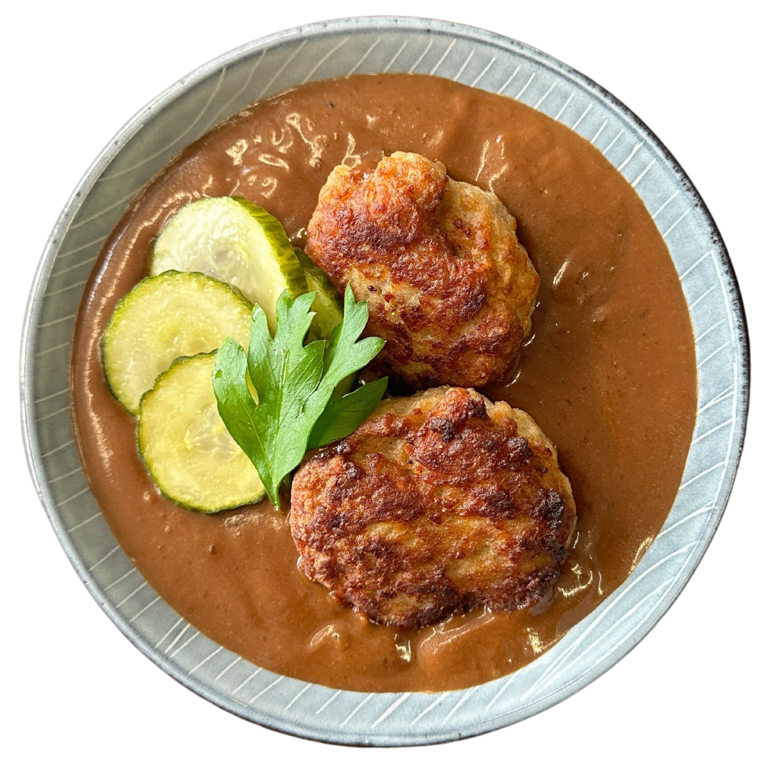 FRIKADELLER I BRUN SOVS