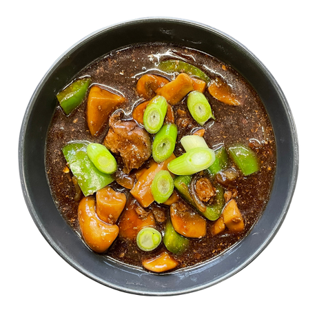 Thai oksegryde med østerssauce gryderet